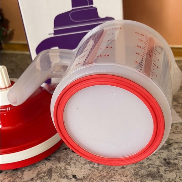 Tupperware Red and White Kitchen Tool Set - Picture 3 of 5